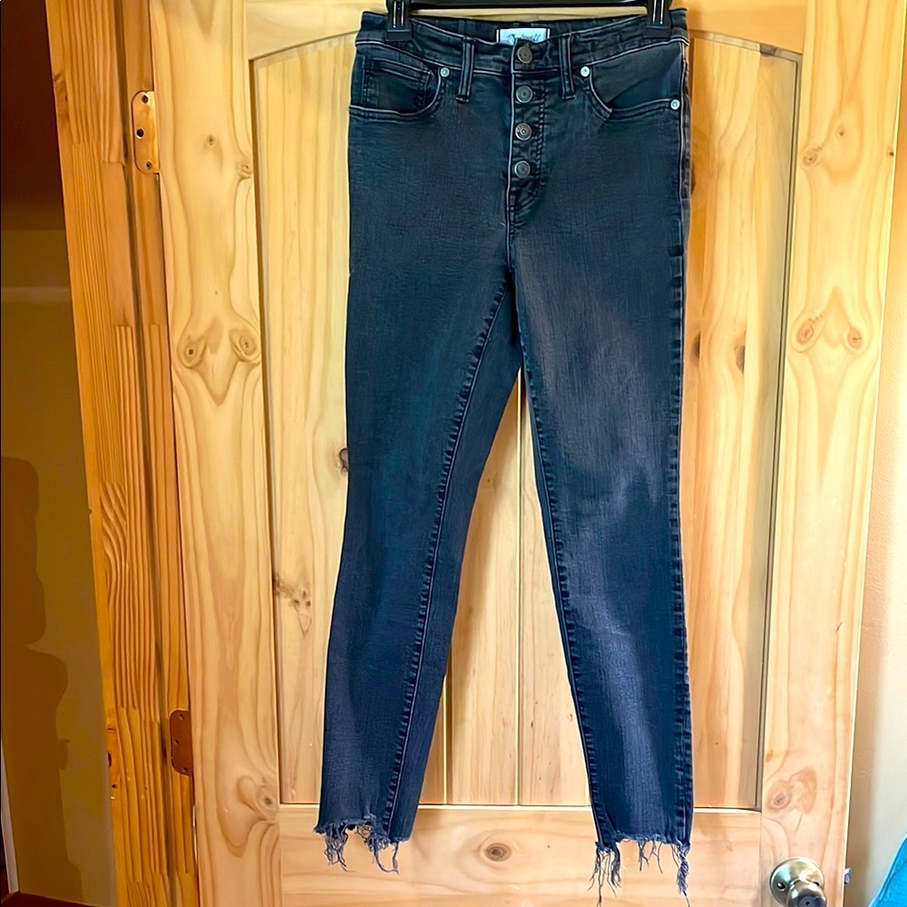 Women's Black Distressed Jeans